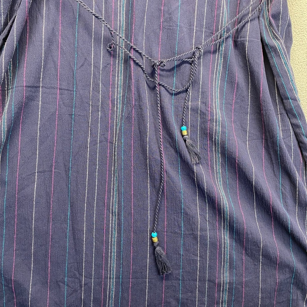 Lane Bryant Womens Navy Blue Striped Dress,Size 10/12,Tunic,Hippi - Picture 10 of 10